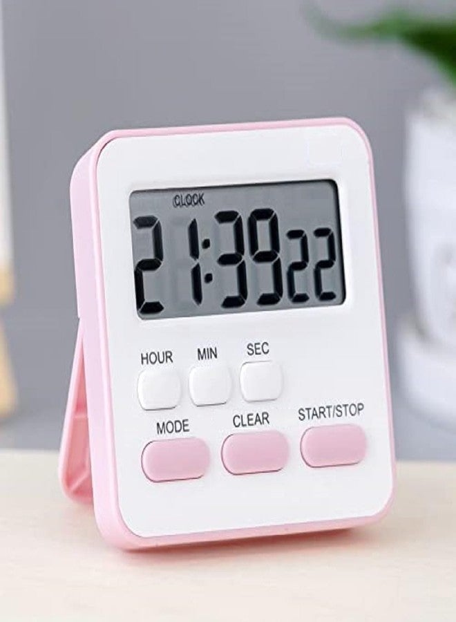 Topinon Digital Kitchen Timer & Stopwatch, Countdown Large Digits, Loud Alarm, Magnetic Stand Round, for Cooking | Baking | Kids Study Teacher Shower Bathroom Oven Round Back Stand Hanging Hole - Image 1